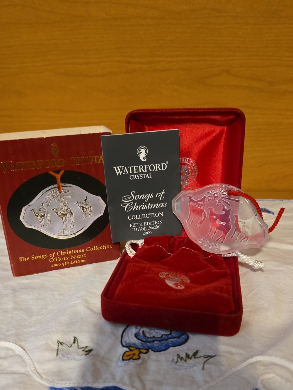 Waterford Crystal Red Songs of Christmas 'O Holy Night' Ornament